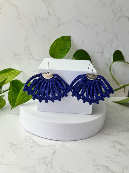 Sensu Earrings Large – Handmade Crochet Statement Earrings