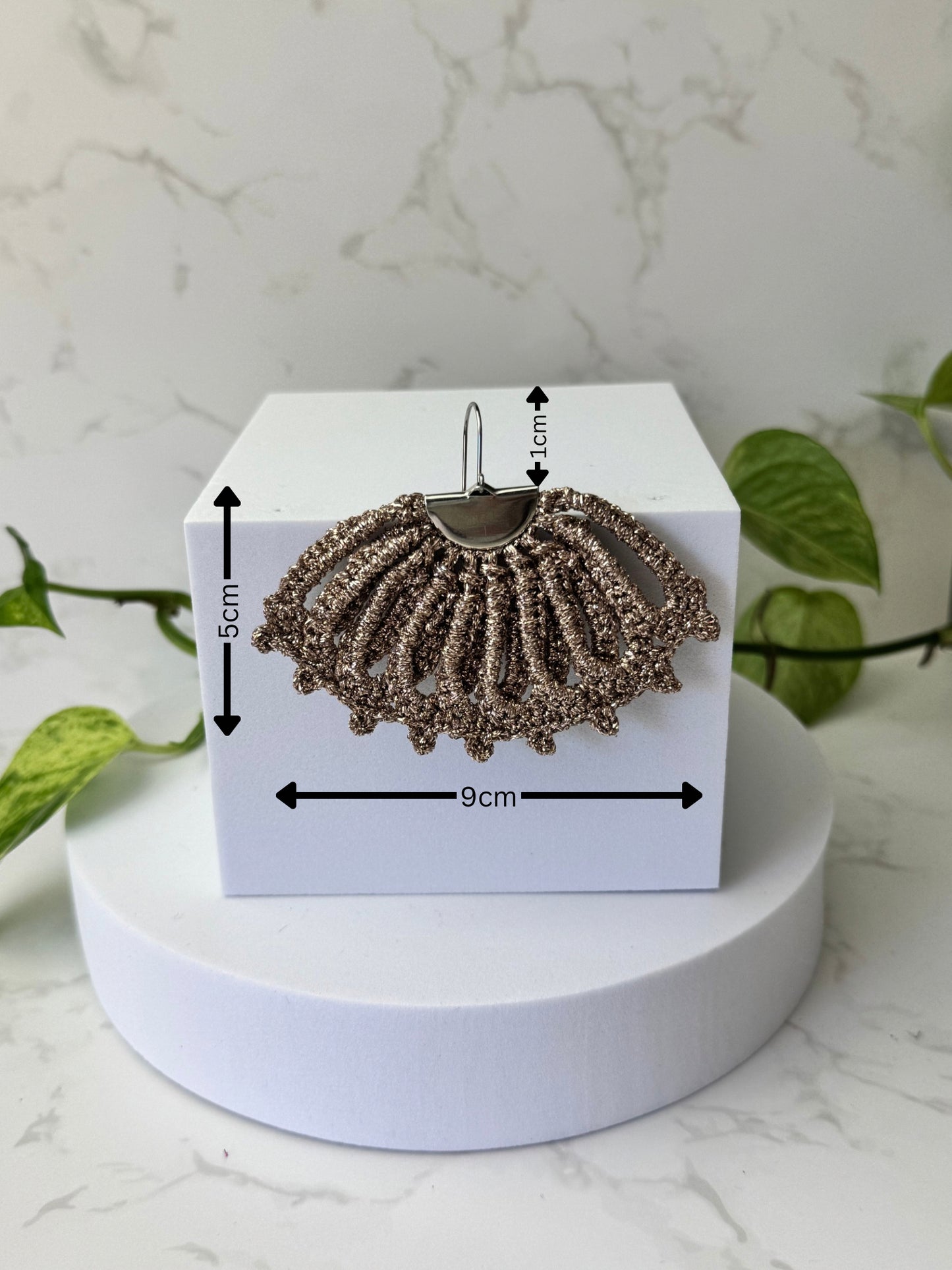 Sensu Earrings Large – Handmade Crochet Statement Earrings
